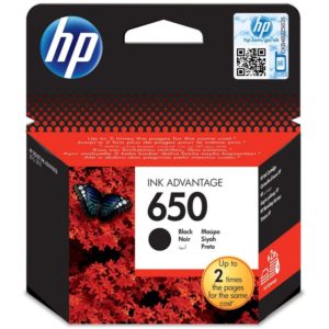 Cartouche d’encre HP 650 Noir (CZ101AE) originale pour imprimantes HP DeskJet, ENVY et OfficeJet