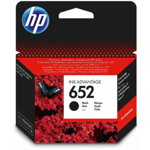 Cartouche d’encre HP 652 Noir (F6V25AE) originale pour imprimantes HP DeskJet et Ink Advantage