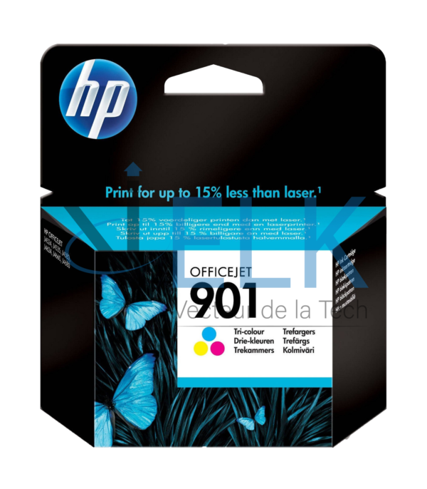 HP 901 trois couleurs - Cartouche d'encre HP d'origine (CC656AE)
