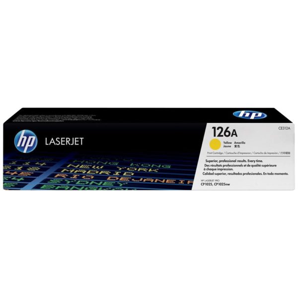 HP 126A Jaune - Toner HP LaserJet d'origine (CE312A)
