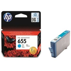 HP 655 Cyan - Cartouche d'encre HP d'origine (CZ110AE)