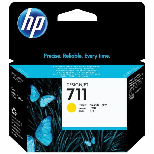 HP 711 Jaune - Cartouche d'encre HP d'origine (CZ132A)