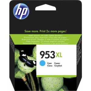 HP 953XL Cyan - Cartouche d'encre XL HP d'origine (F6U16AE)