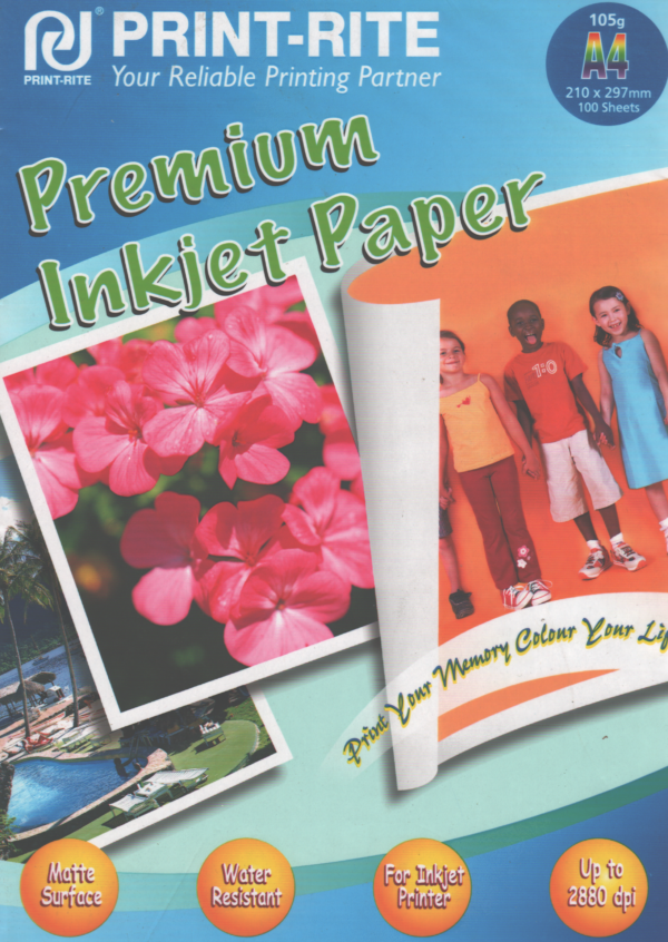 Print Rite Feuilles de Papier photo 105G A4 100PC (PRPAP105A4)