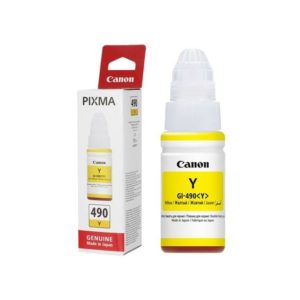 Canon GI-490Y Jaune - Bouteille d'encre d'origine (0666C001AA)
