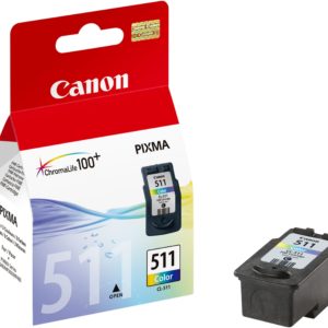 Cartouche d’encre Canon CL-511 Couleurs (2972B007AA) – Tricolore d’origine pour PIXMA