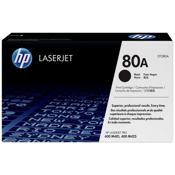 HP 80A Noir - Toner HP LaserJet d'origine (CF280A)