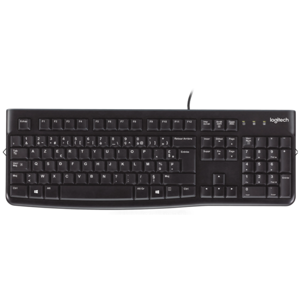 Clavier à connexion USB Logitech K120 - AZERTY (920-002488)