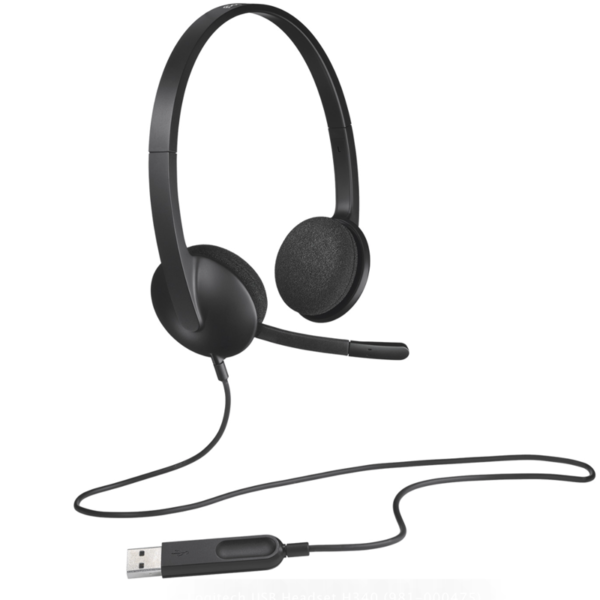 Casque Logitech H340 pour PC avec microphone anti-parasite - USB (981-000475)