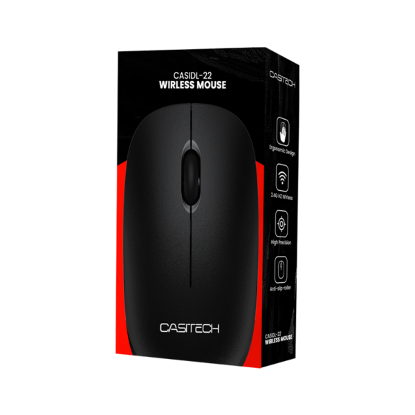 SOURIS USB WIRELESS SANS FIL ,2.4G 1200DPI 8650A IC Casitech Noir