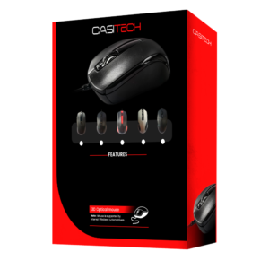 Souris USB, Optic ,800 DPI, Noir Casitech