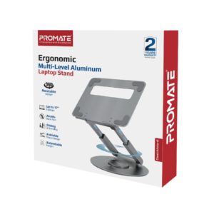 BureauMate-6 : Support Aluminium pour Ordinateur Portable – Réglable et Ergonomique