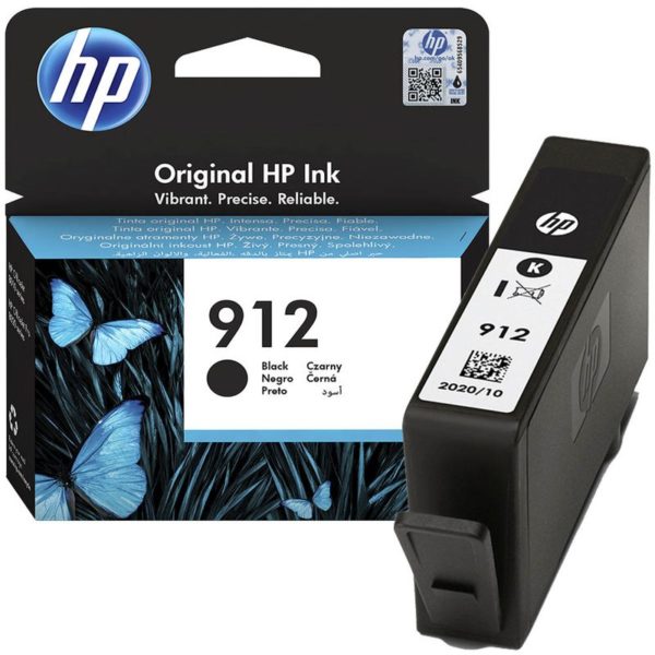 HP 912 Noir - Cartouche d'encre HP d'origine (3YL80AE)