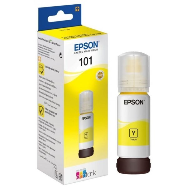 Epson 101 Jaune - Bouteille d'encre Epson EcoTank d'origine (C13T03V44A)
