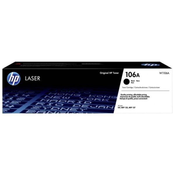 HP 106A Noir (W1106A) - Toner HP LaserJet d'origine