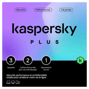 Kaspersky Plus Internet Security 3 postes 1 an protection antivirus VPN