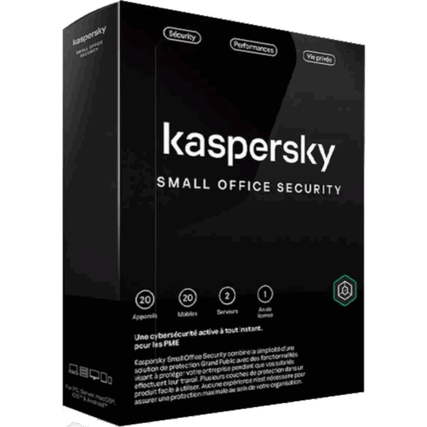 Kaspersky Small Office Security 20 postes 2 serveurs protection PME