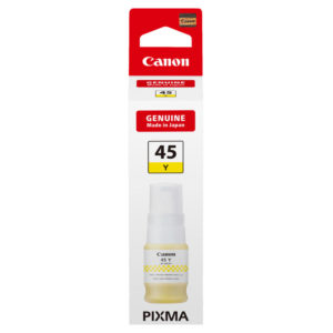 Bouteille d’encre Canon GI-45Y jaune originale 14000 pages