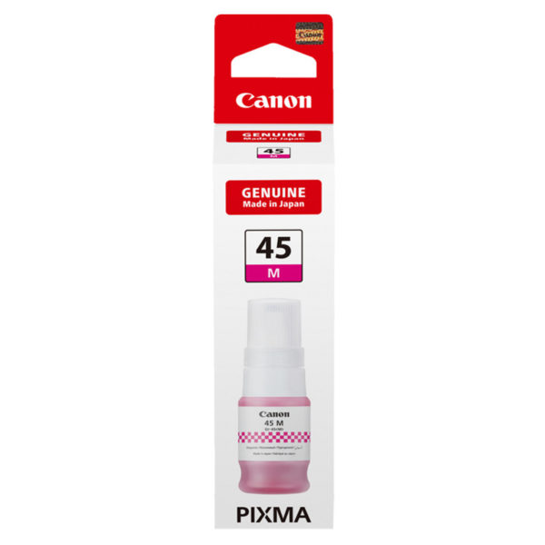 Bouteille d’encre Canon GI-45M magenta originale 14000 pages