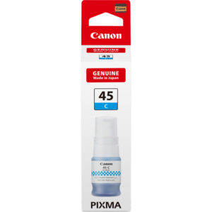 Bouteille d’encre Canon GI-45C cyan originale 14000 pages